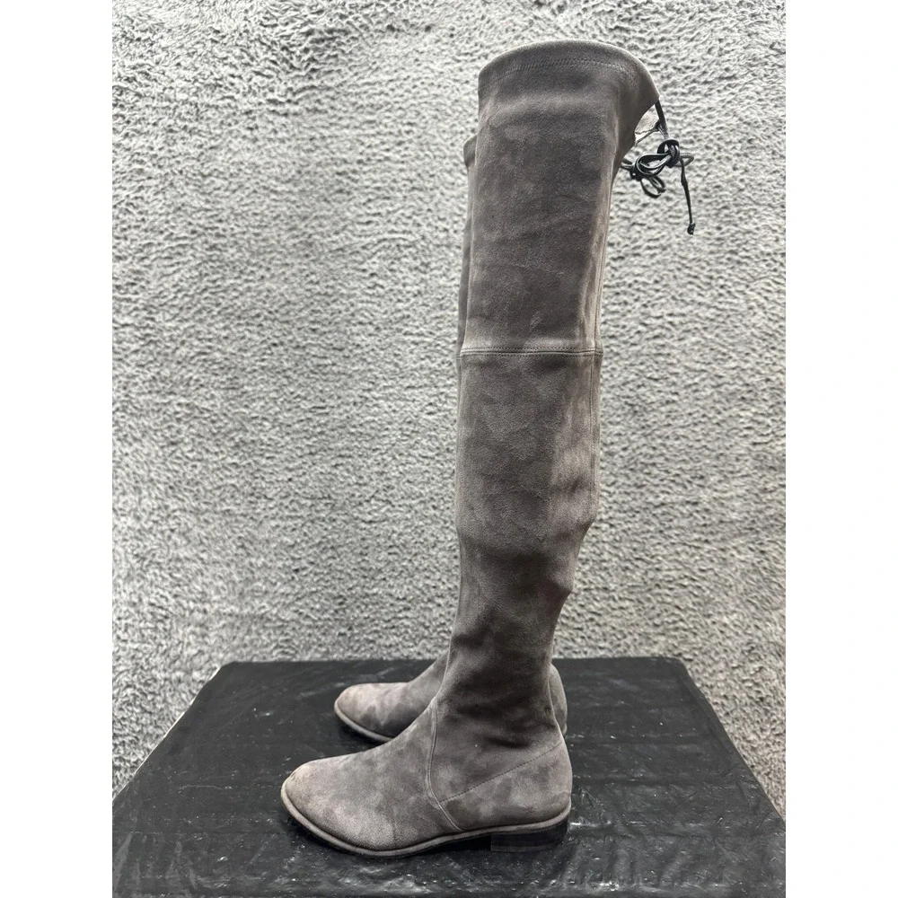 Stuart Weitzman Lowland Suede Over The Knee Boots Londra Gray Womens‎ Size 6M US